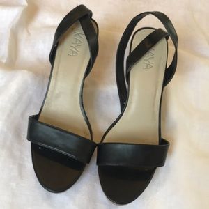 Kaya Black Cork Heel